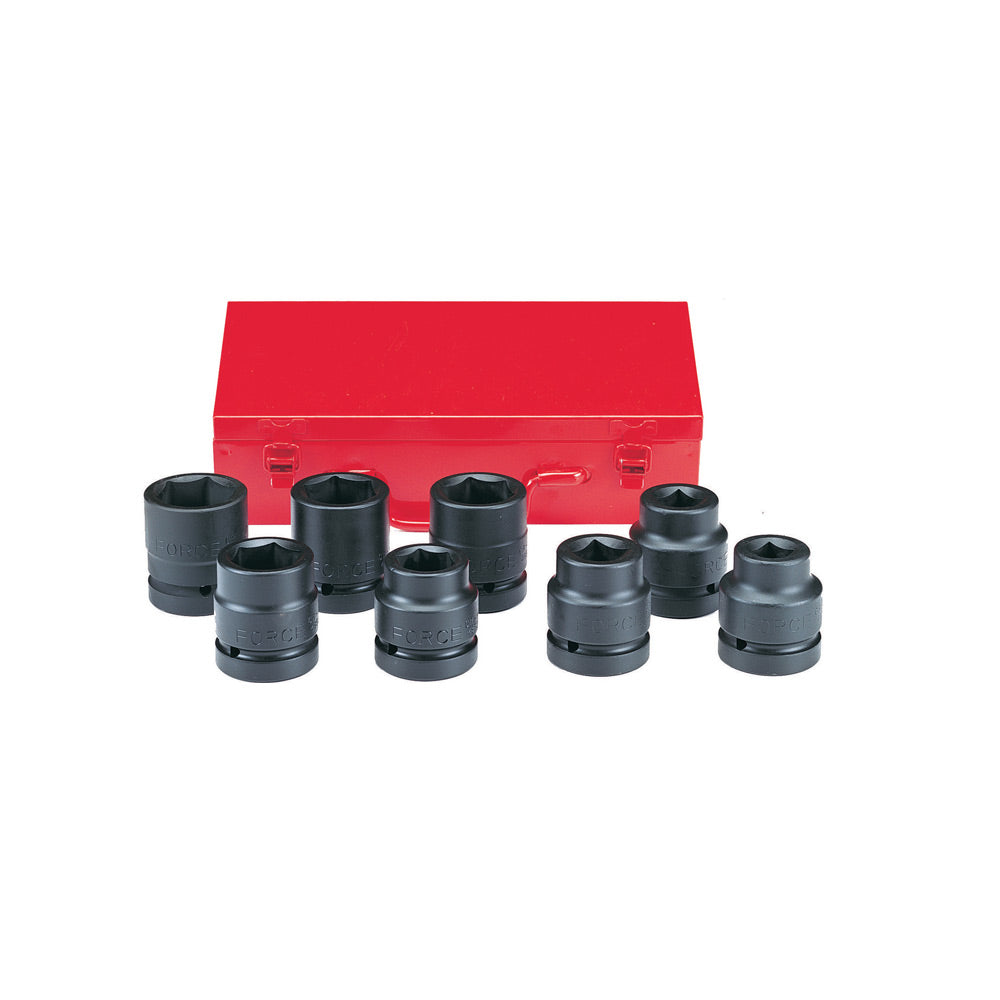 8pc 1" Impact socket set (SAE)
