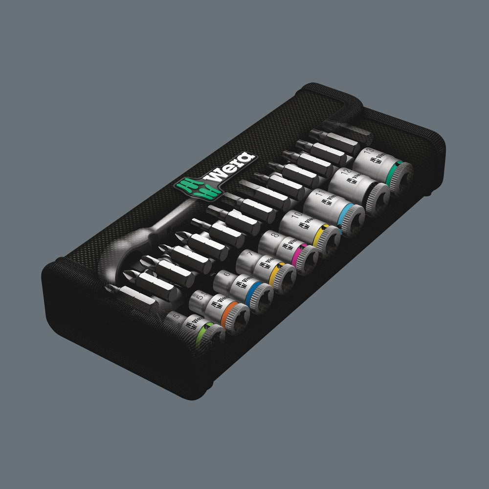 8100 SA 7 ZYKLOP METAL-RATELSET DOORSTEEKVIERKANT, 1/4"-AANDRIJVING, METRISCH, 28-DELIG-10