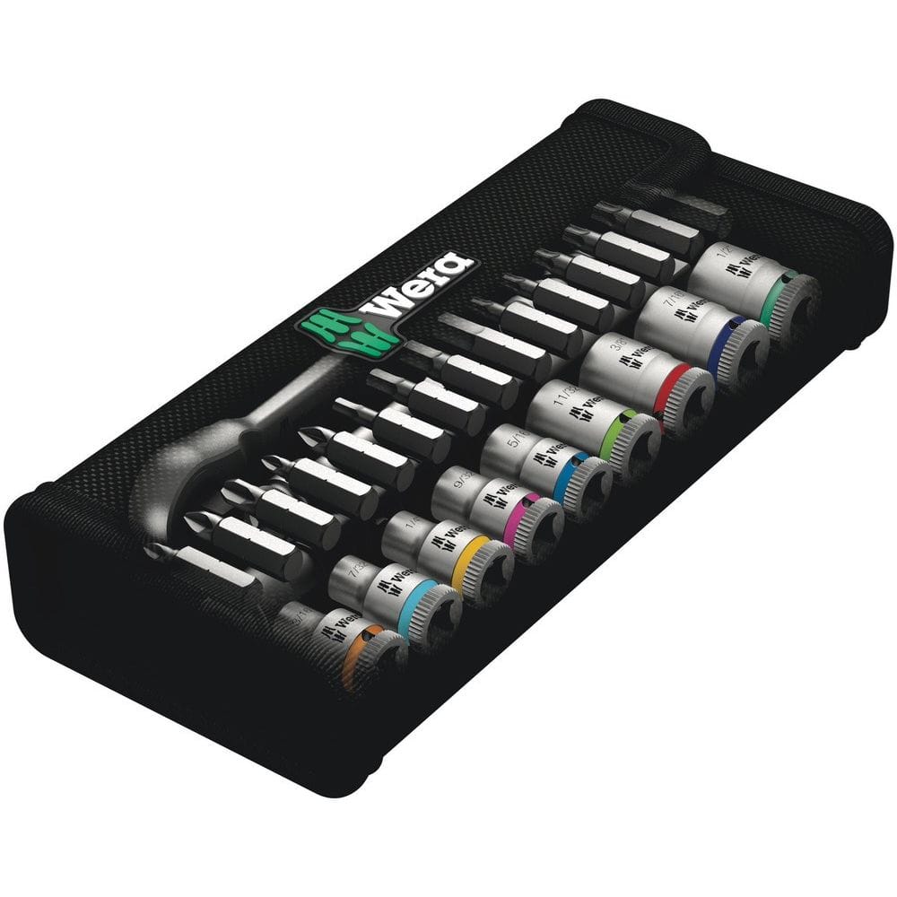 8100 SA 11 ZYKLOP METAL-RATELSET, OMSCHAKELPAL, 1/4"-AANDRIJVING, INCH, 28-DELIG-2
