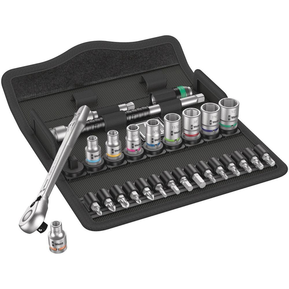 8100 SA 11 ZYKLOP METAL-RATELSET, OMSCHAKELPAL, 1/4"-AANDRIJVING, INCH, 28-DELIG-0
