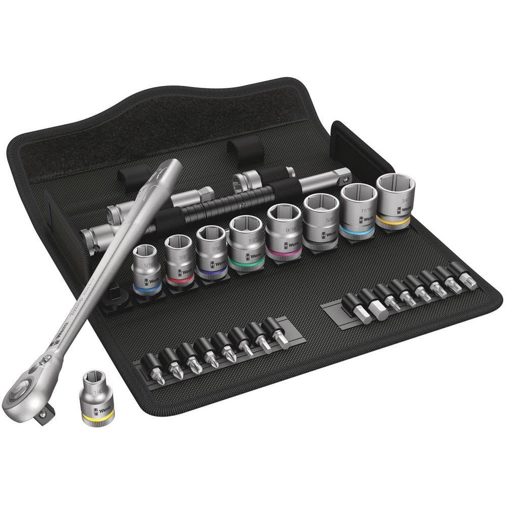 8100 SB 11 ZYKLOP METAL-RATELSET, OMSCHAKELPAL, 3/8"-AANDRIJVING, INCH , 29-DELIG-0