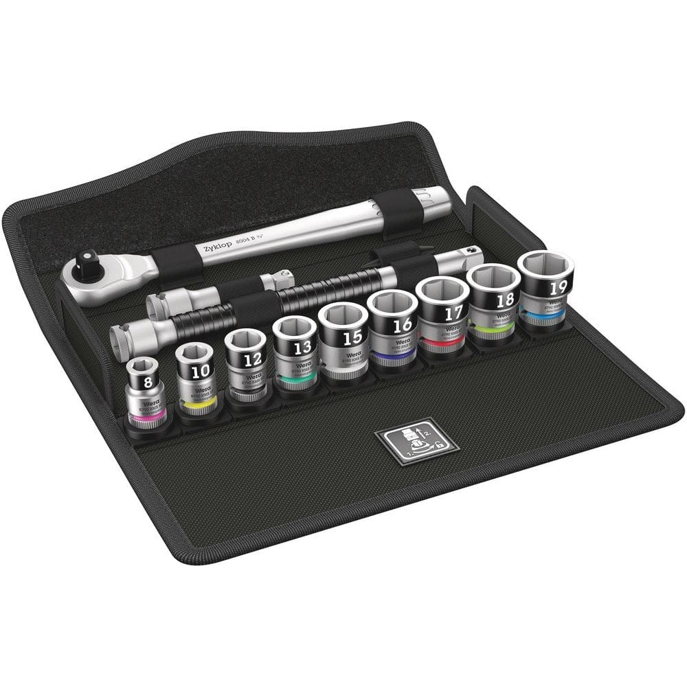 8100 SB HF 1 ZYKLOP METAL-RATELSET, OMSCHAKELPAL, 3/8"-AANDRIJVING, MET VASTHOUDFUNCTIE, METRISCH,-0