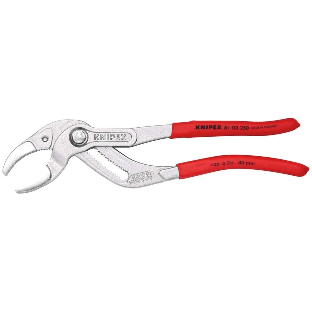KNIPEX 81 03 250 Sifon- en connectorentang met anti-slip kunststof bekleed verchroomd 250 mm-0