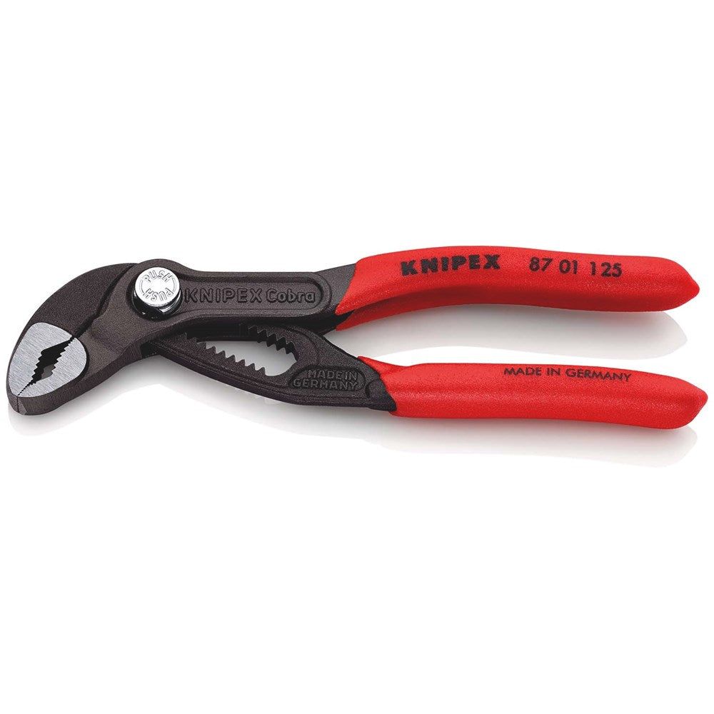 KNIPEX 87 01 125 Cobra® Hightech-waterpomptang met anti-slip kunststof bekleed grijs geatramenteerd-1