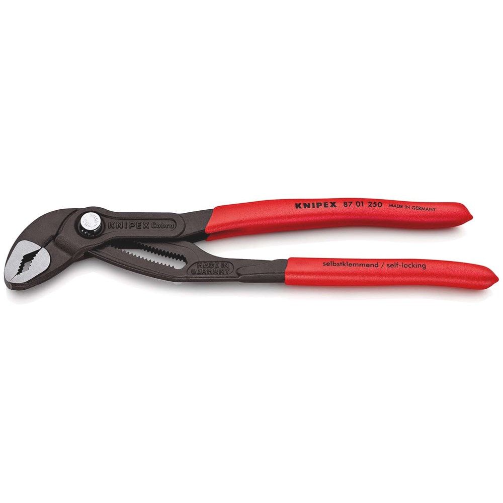 KNIPEX 87 01 250 Cobra® Hightech-waterpomptang met anti-slip kunststof bekleed grijs geatramenteerd-0