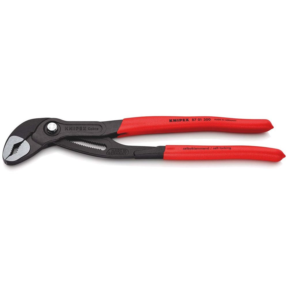 KNIPEX 87 01 300 Cobra® Hightech-waterpomptang met anti-slip kunststof bekleed grijs geatramenteerd-0