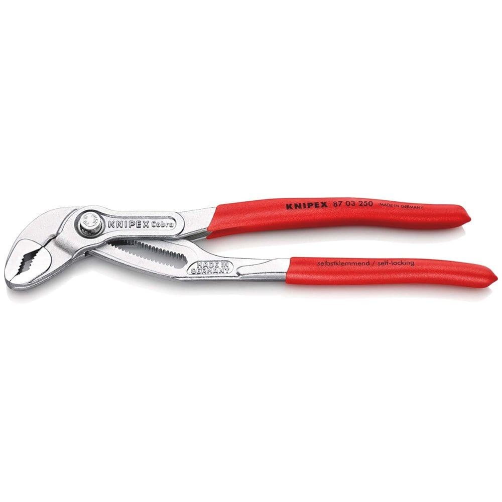 KNIPEX 87 03 250 Cobra® Hightech-waterpomptang met anti-slip kunststof bekleed verchroomd 250 mm-0