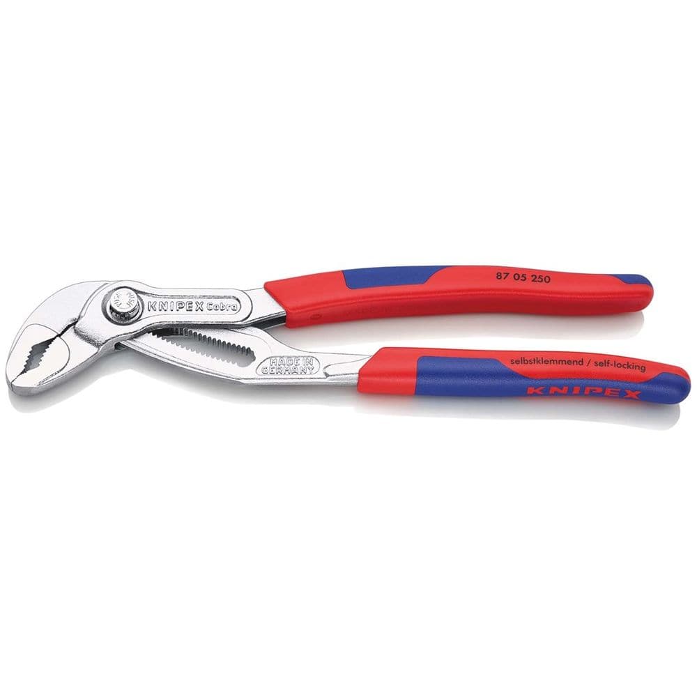 KNIPEX 87 05 250 Cobra® Hightech-waterpomptang met slanke meer-componentengrepen verchroomd 250 mm-0
