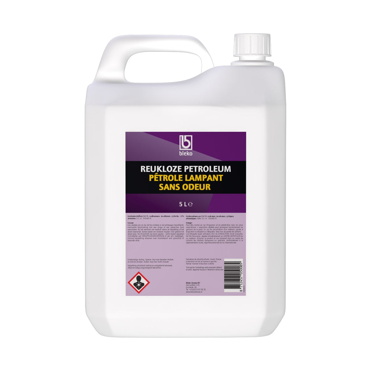 Bleko Petroleum Gedesaromatiseerd 5 liter – EAN 8712457050089