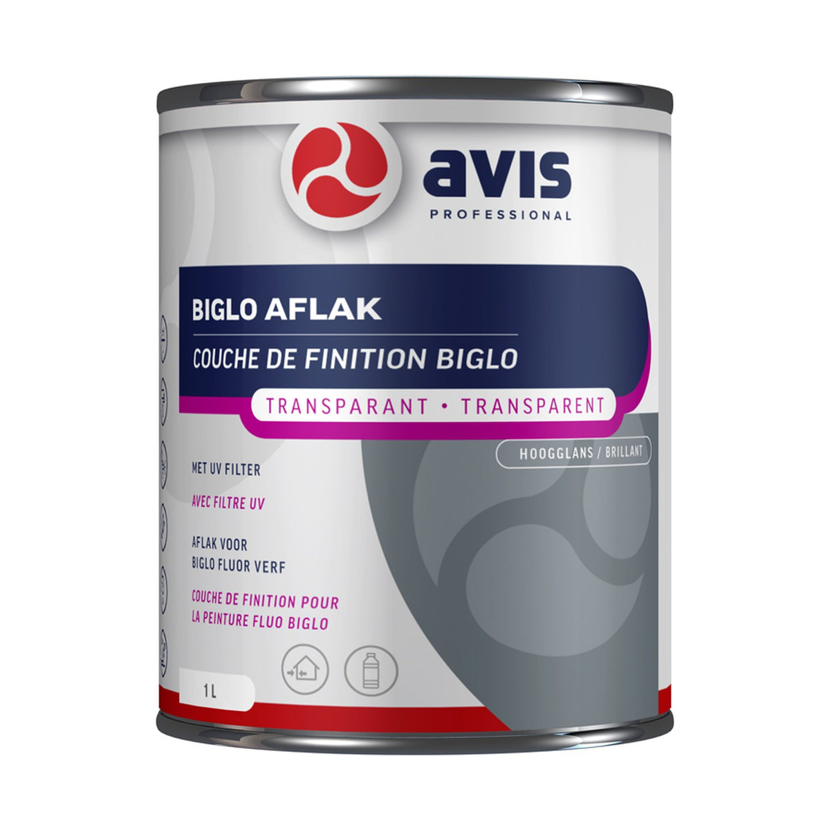 Avis Biglo Aflak Transparant Hoogglans 1 liter – EAN 8712576100429