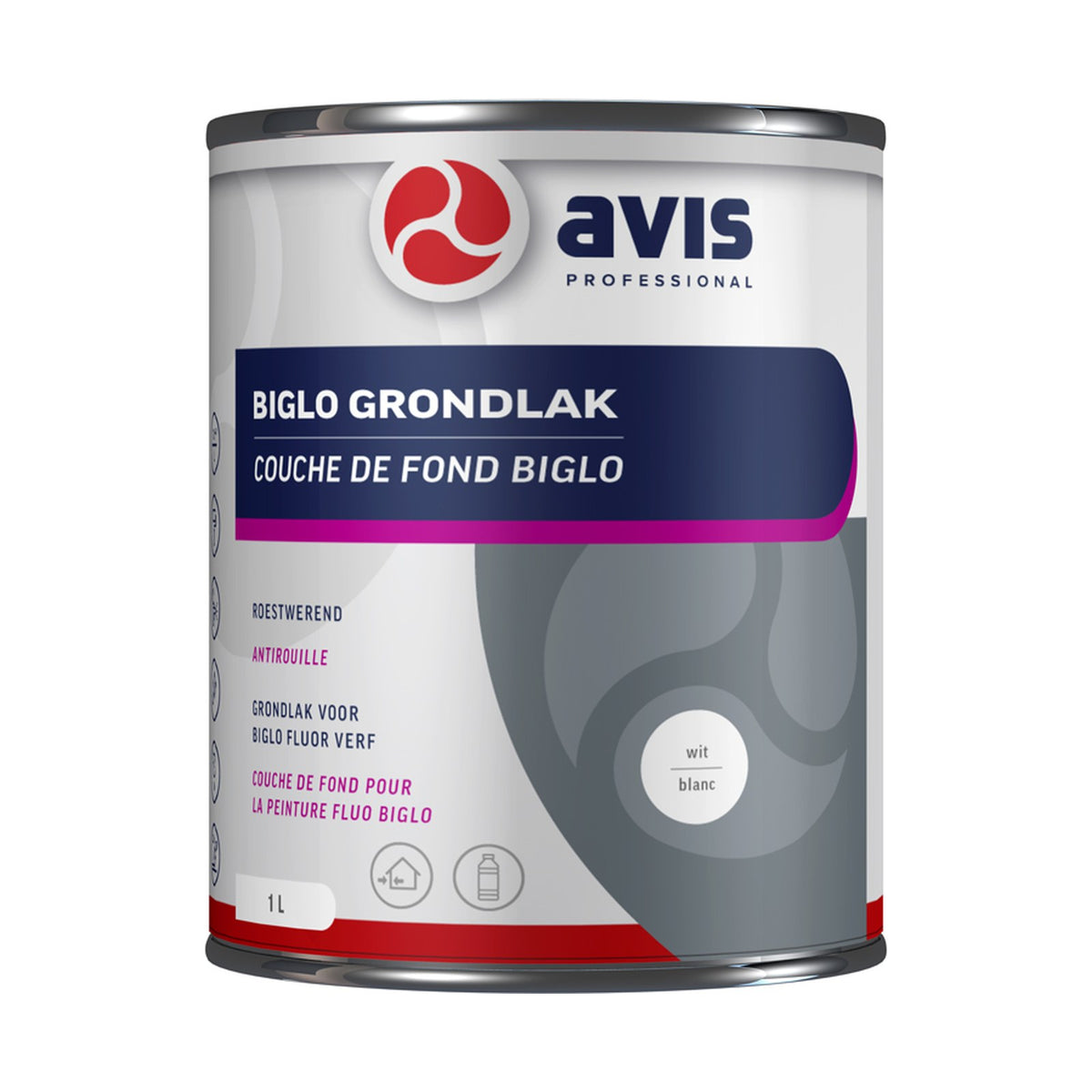 Avis Biglo Grondlak Wit 1 liter – EAN 8712576100467