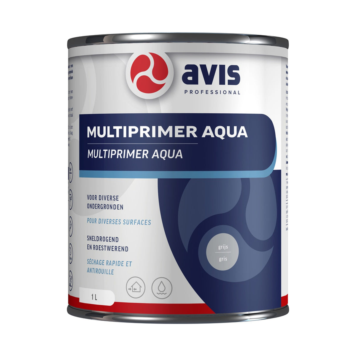 Avis Multiprimer Aqua Grijs (RAL 7040) 1 liter – EAN 8712576105882