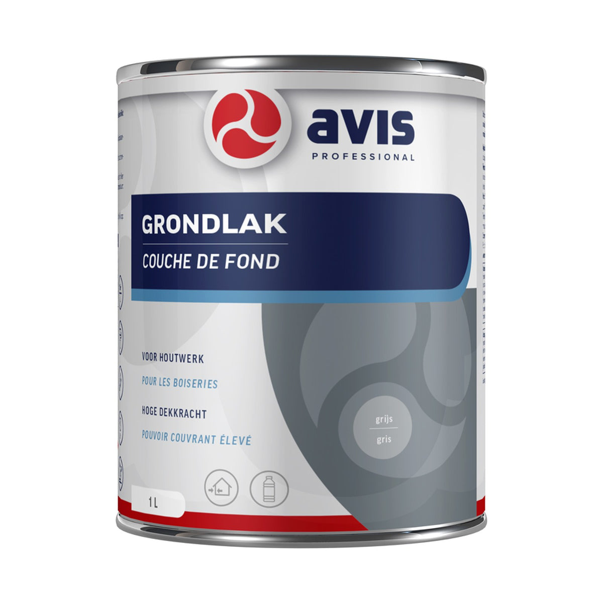 Avis Grondlak Grijs (RAL 7040) 1 liter – EAN 8712576108814