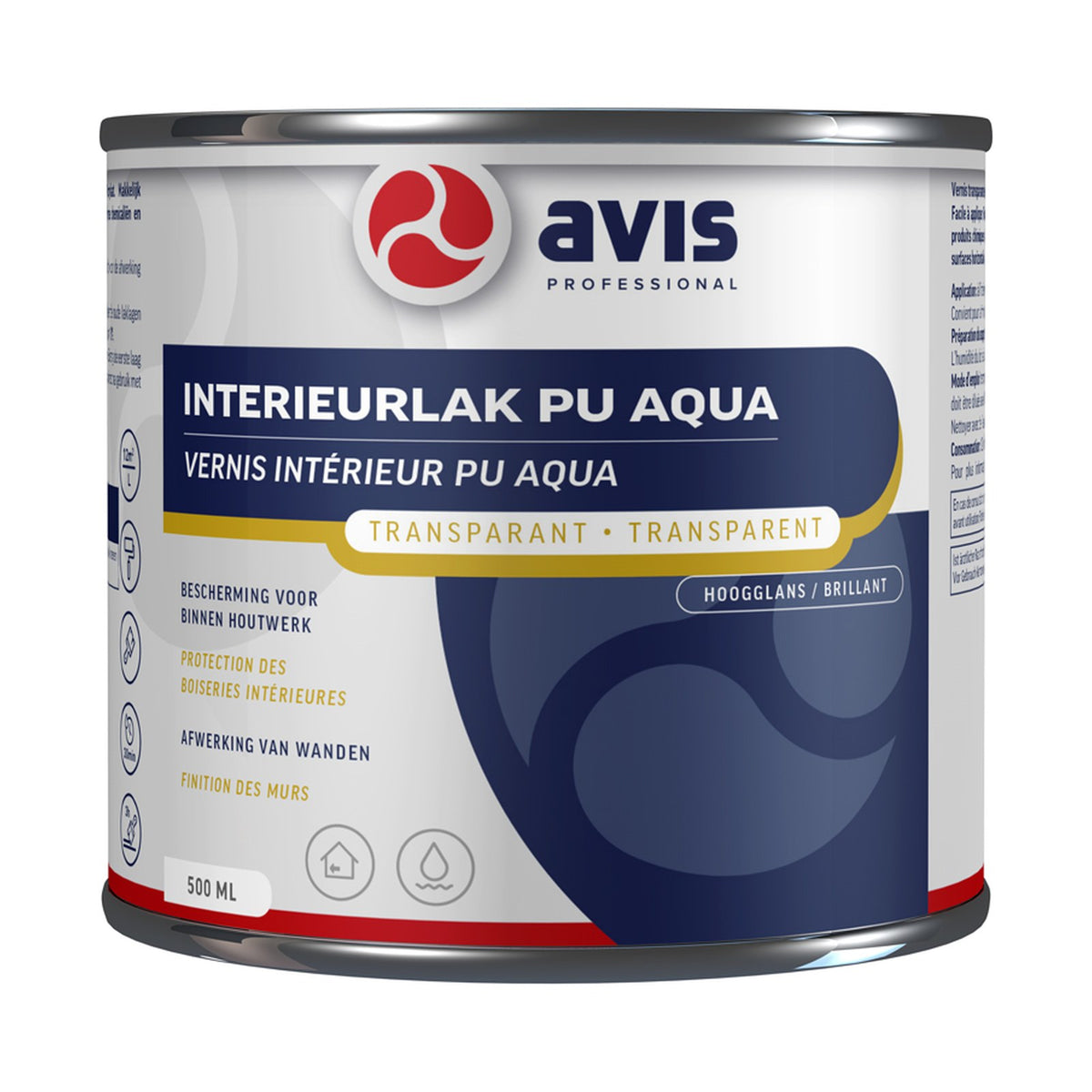 Avis Interieurlak PU Aqua Hoogglans 500 ml – EAN 8712576109248