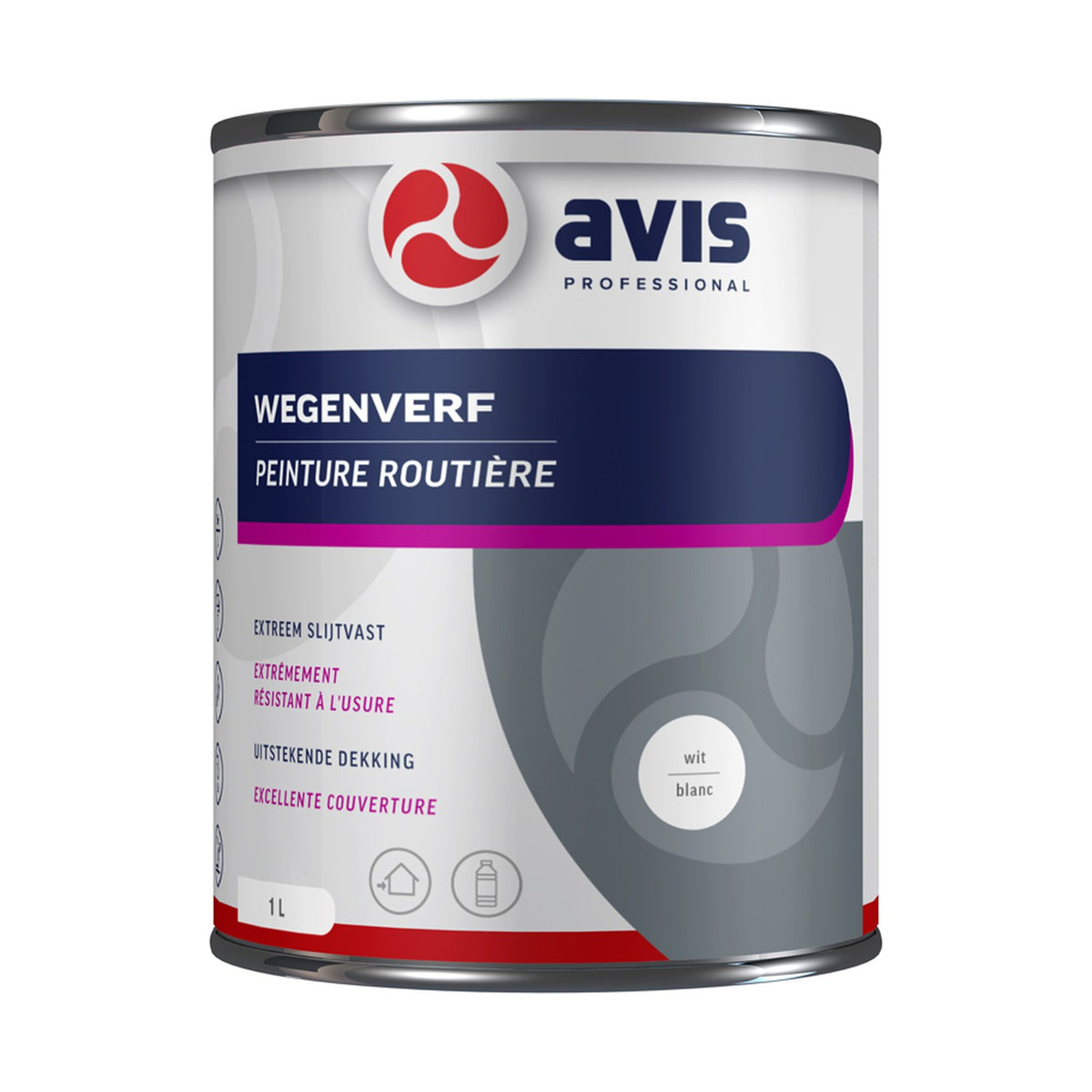 Avis Wegenverf Wit 1 liter – EAN 8712576109996