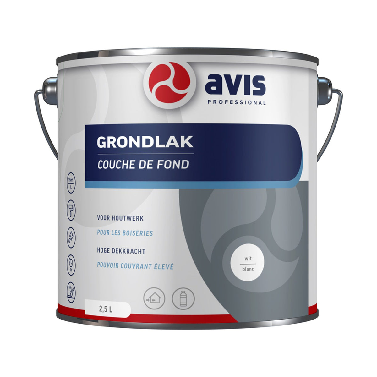 Avis Grondlak Wit 2,5 liter – EAN 8712576301277