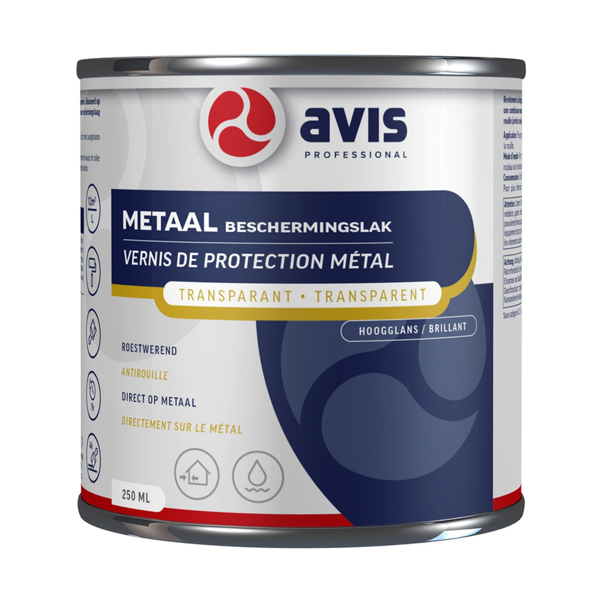 Avis Metaal Beschermingslak Aqua Hoogglans 250 ml – EAN 8712576307866