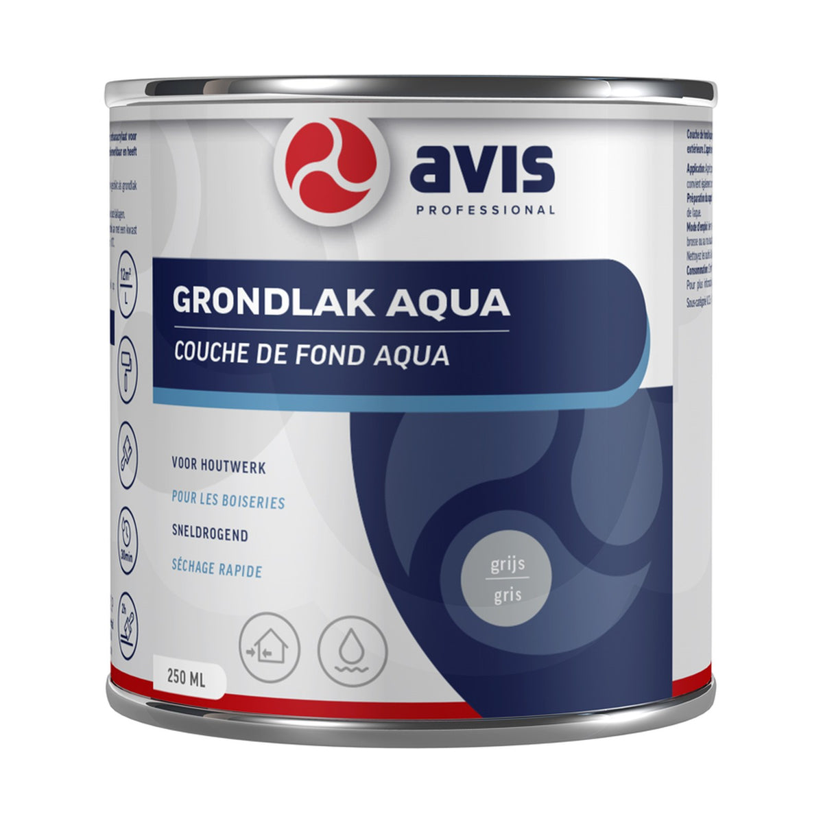 Avis Grondlak Aqua Grijs (RAL 7040) 250 ml – EAN 8712576308078
