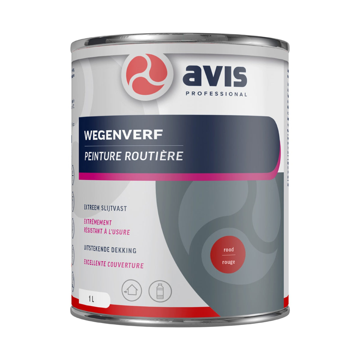 Avis Wegenverf Rood 1 liter – EAN 8712576308405