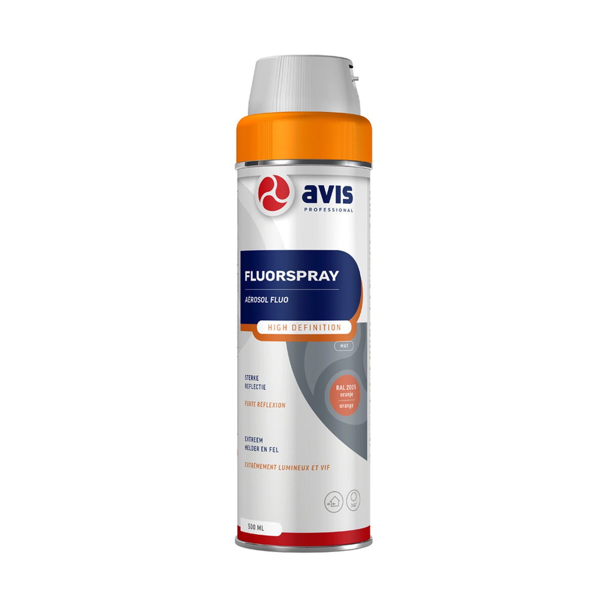 Avis Fluorspray High Definition Oranje 500 ml – EAN 8712576800121