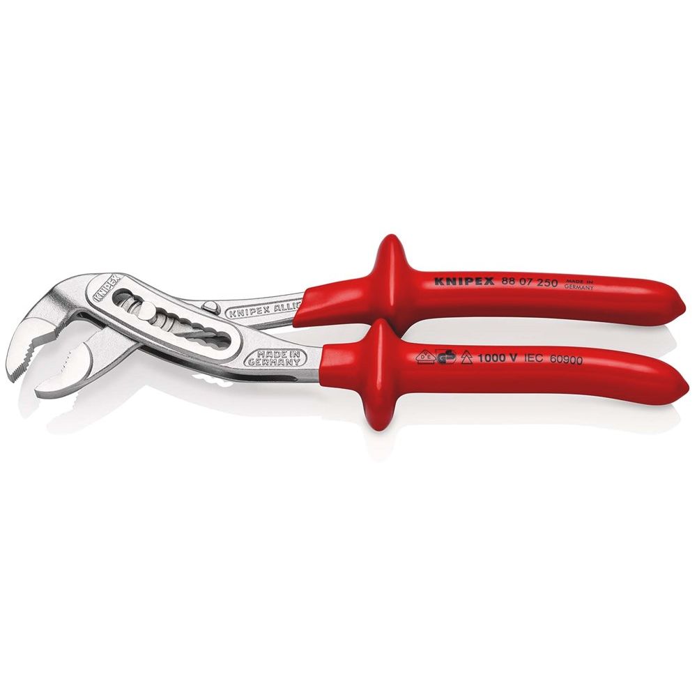 KNIPEX 88 07 250 Alligator® Waterpomptang dompelisolatie, VDE-getest verchroomd 250 mm-2