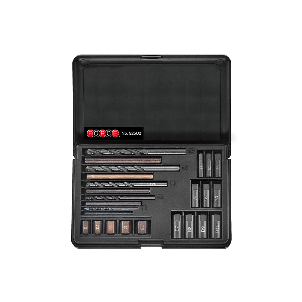 25-delige set schroevenextractor/boor en geleider