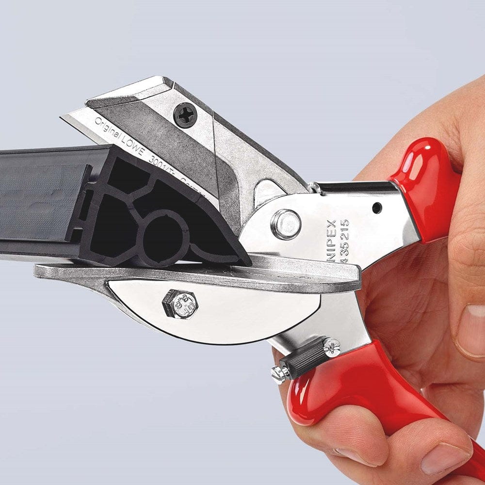 KNIPEX 94 35 215 Versteksnijder voor kunststof- en rubberprofielen met kunststof bekleed verchroomd-8