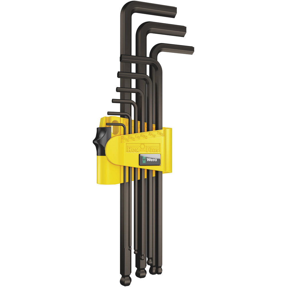 950/9 HEX-PLUS IMPERIAL 1 STIFTSLEUTELSET IN ETUI, INCH, BLACKLASER, 9-DELIG-0