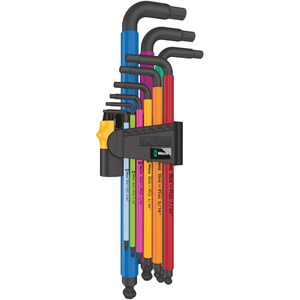 950/9 HEX-PLUS MULTICOLOUR IMPERIAL 2, STIFTSLEUTELSET IN ETUI, INCH, BLACKLASER, 9-DELIG-0