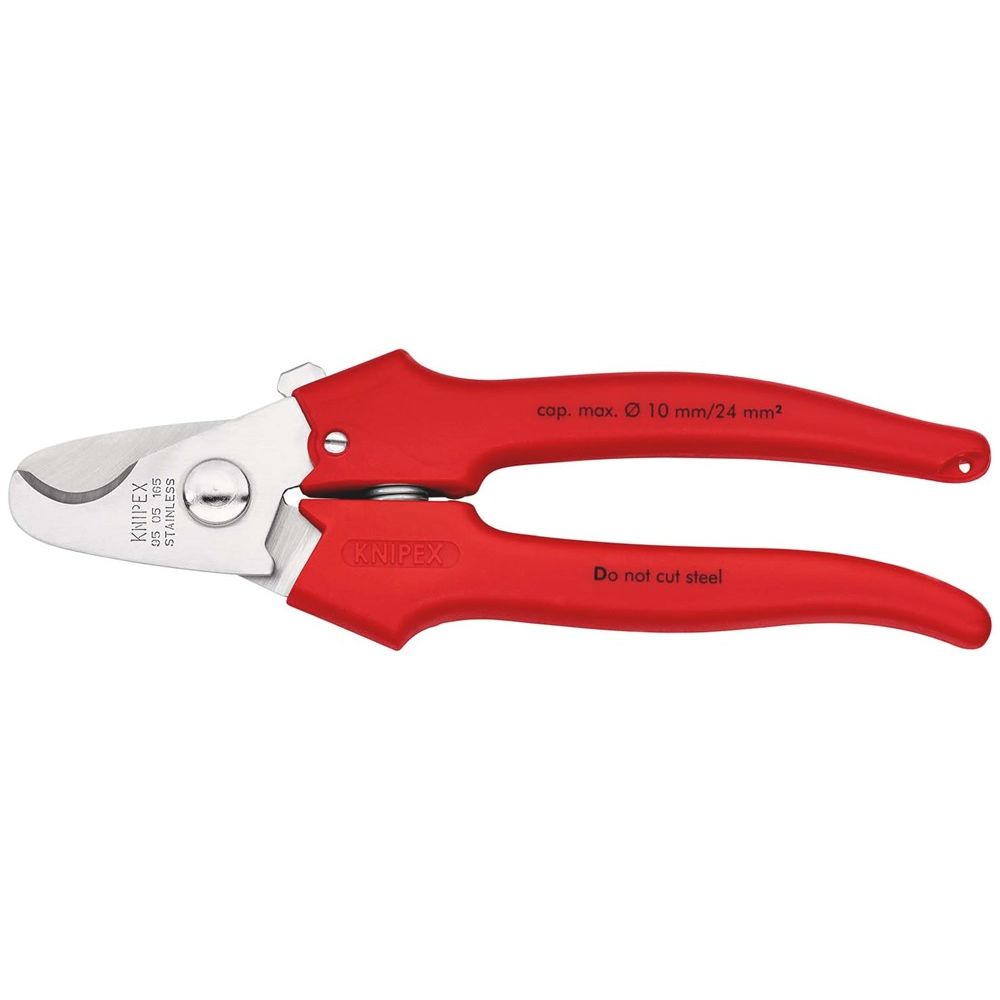 KNIPEX 95 05 165 Kabelschaar benen met kunststof omspoten met kunststof bekleed 165 mm-0