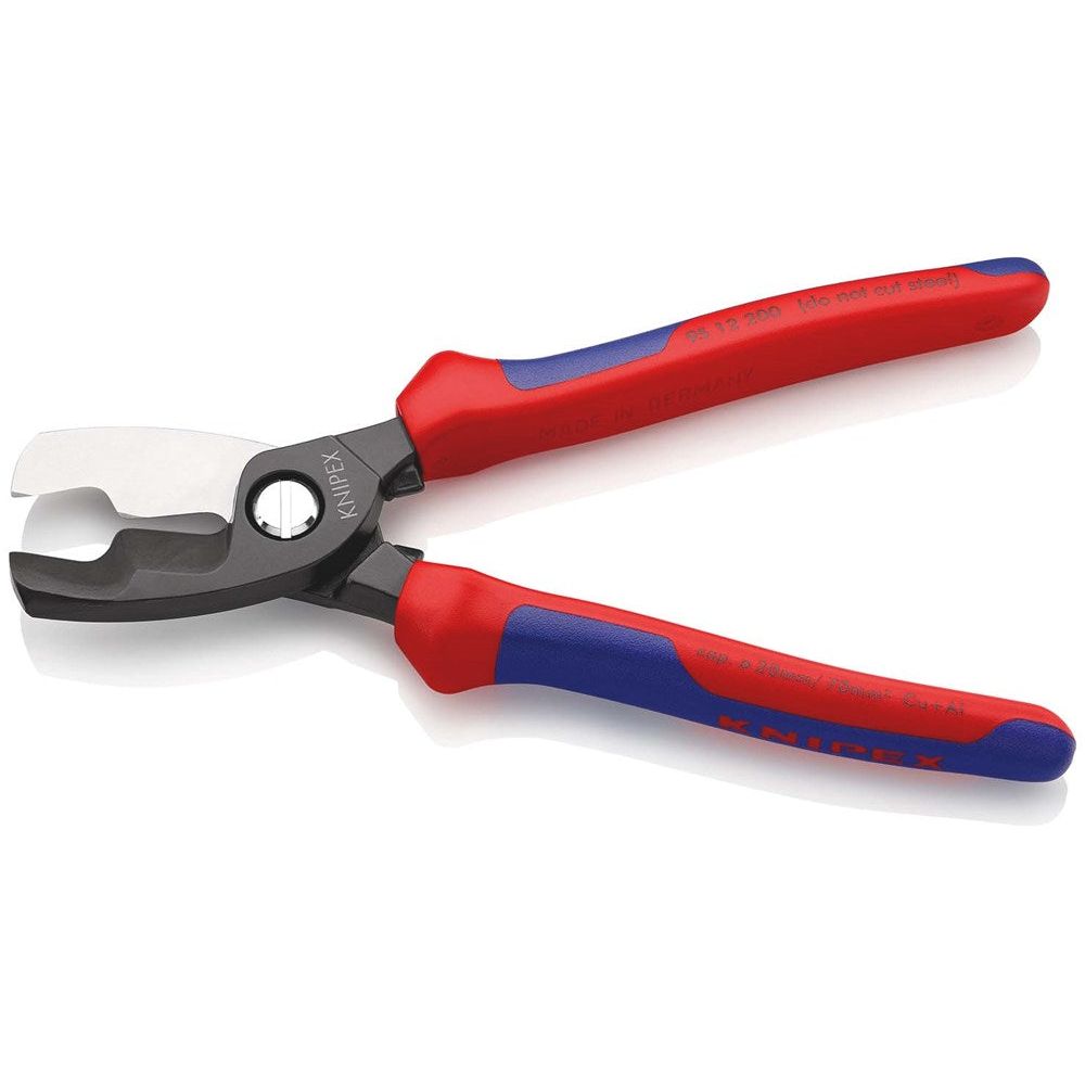 KNIPEX 95 12 200 Kabelschaar met dubbele snijkanten met meer-componentengrepen gebruineerd 200 mm-2