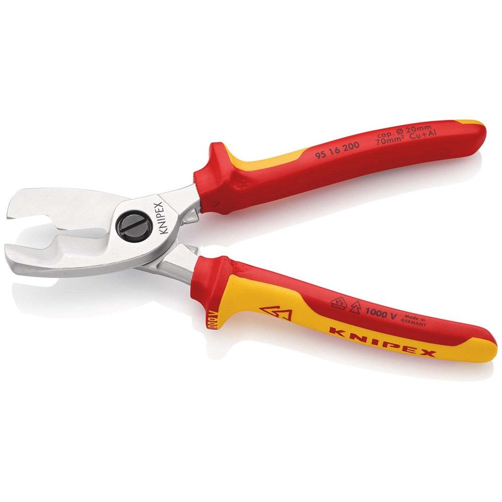 KNIPEX 95 16 200 Kabelschaar met dubbele snijkanten geïsoleerd met meer-componentengrepen, VDE-getes-2