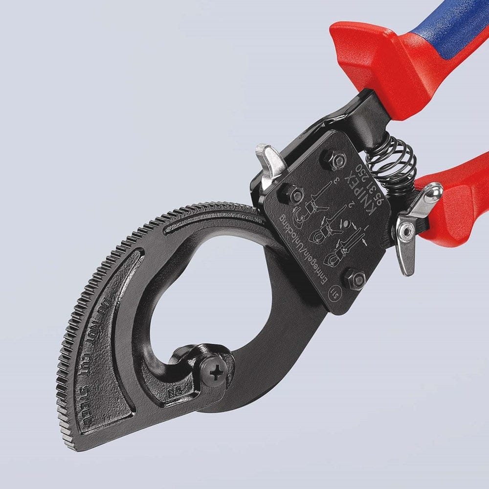 KNIPEX 95 31 250 Kabelschaar (ratelprincipe) met meer-componentengrepen zwart gelakt 250 mm (zelfbed-11