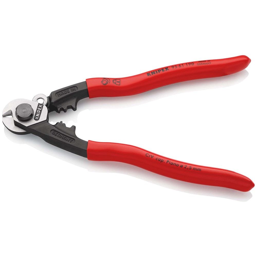KNIPEX 95 61 190 Staaldraadschaar gesmeed met kunststof bekleed 190 mm-2