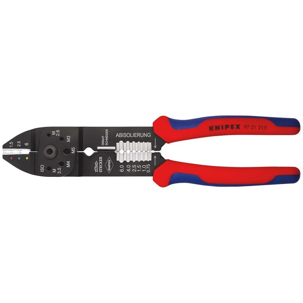 KNIPEX 97 21 215 Krimptang met meer-componentengrepen zwart gelakt 230 mm-0