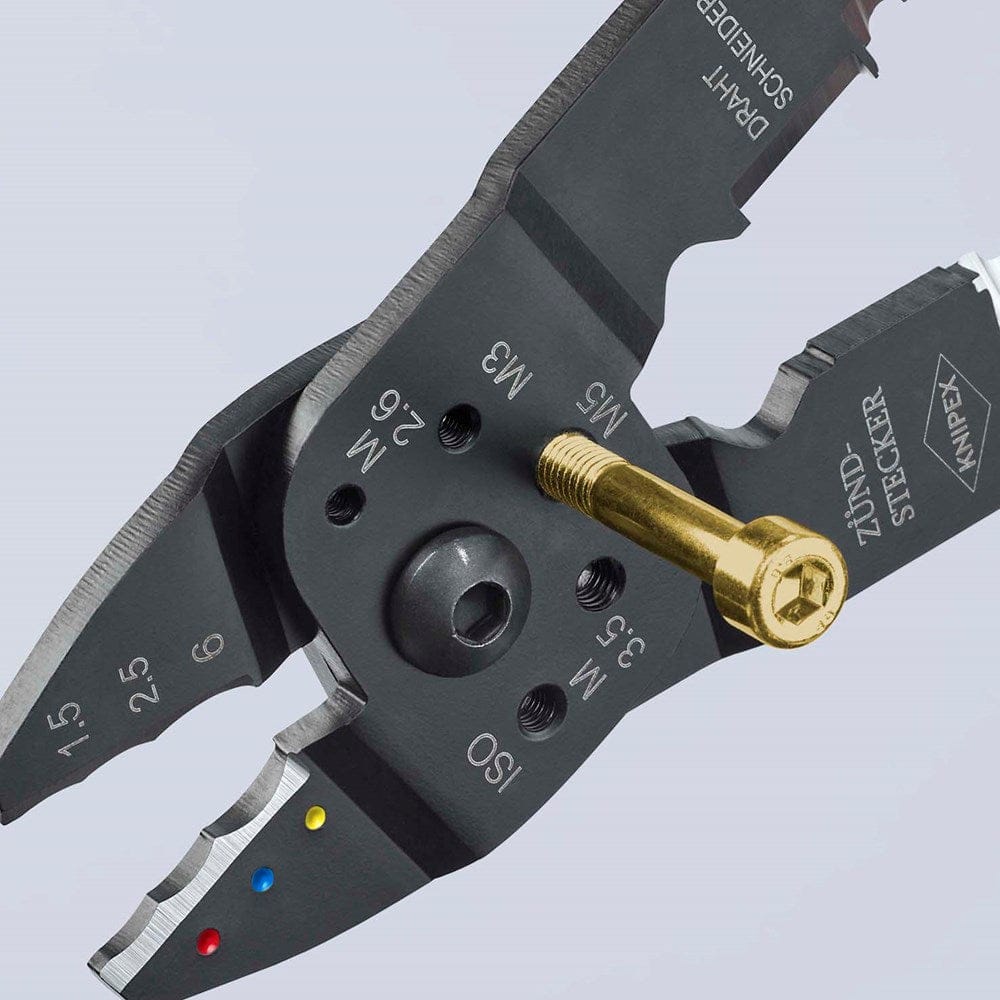 KNIPEX 97 21 215 Krimptang met meer-componentengrepen zwart gelakt 230 mm-6