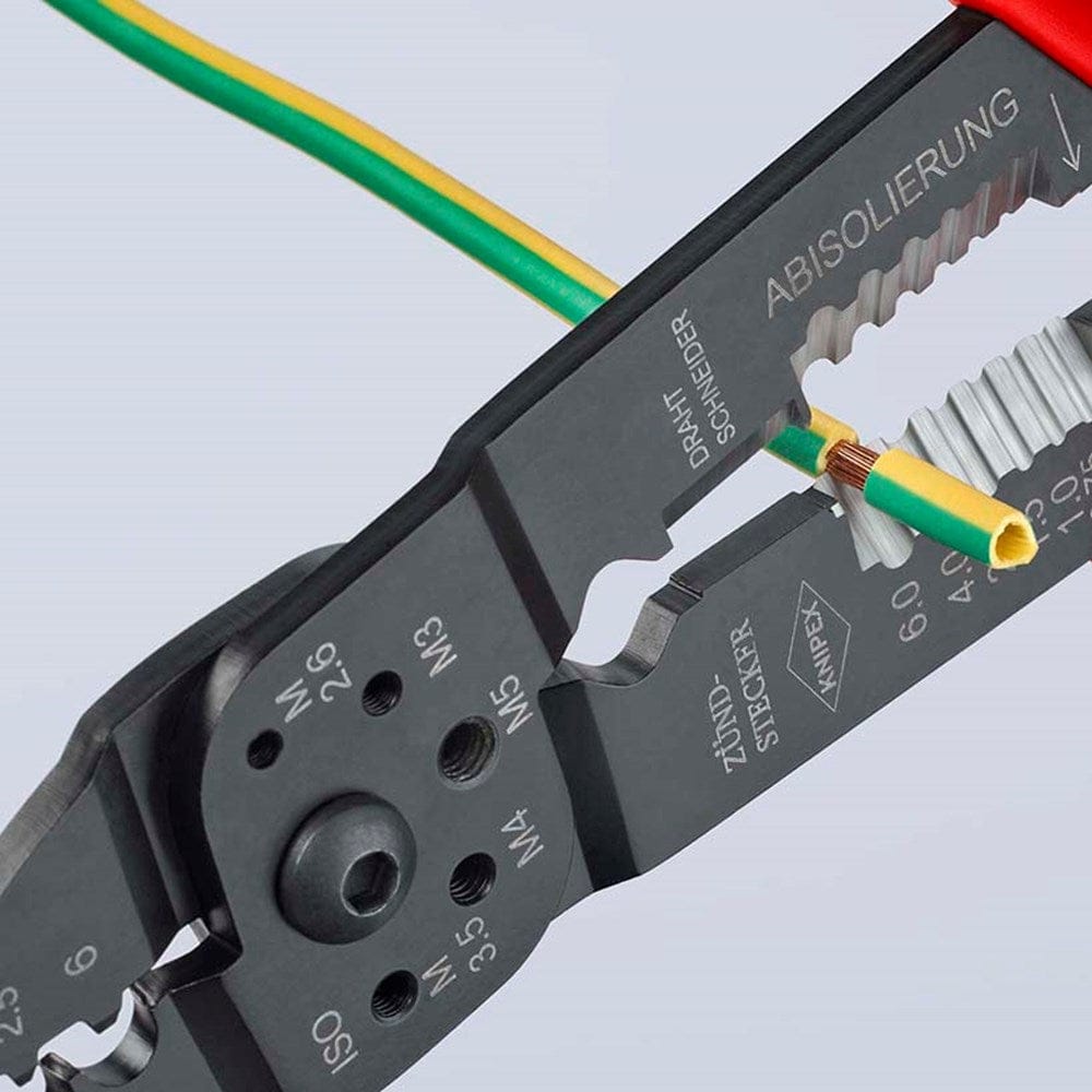KNIPEX 97 21 215 Krimptang met meer-componentengrepen zwart gelakt 230 mm-9