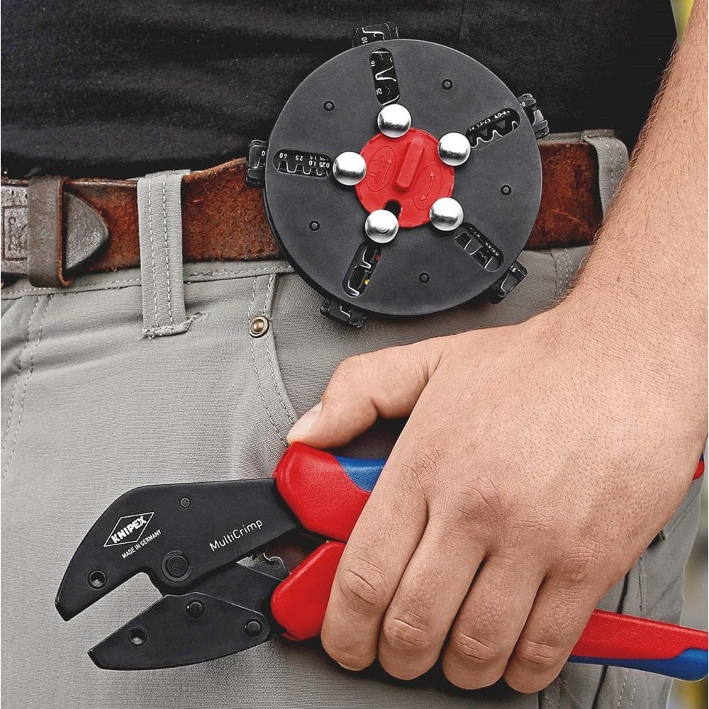 KNIPEX 97 33 01 MultiCrimp® Krimptang met vaste T-greep met meer-componentengrepen gebruineerd 250 m-4