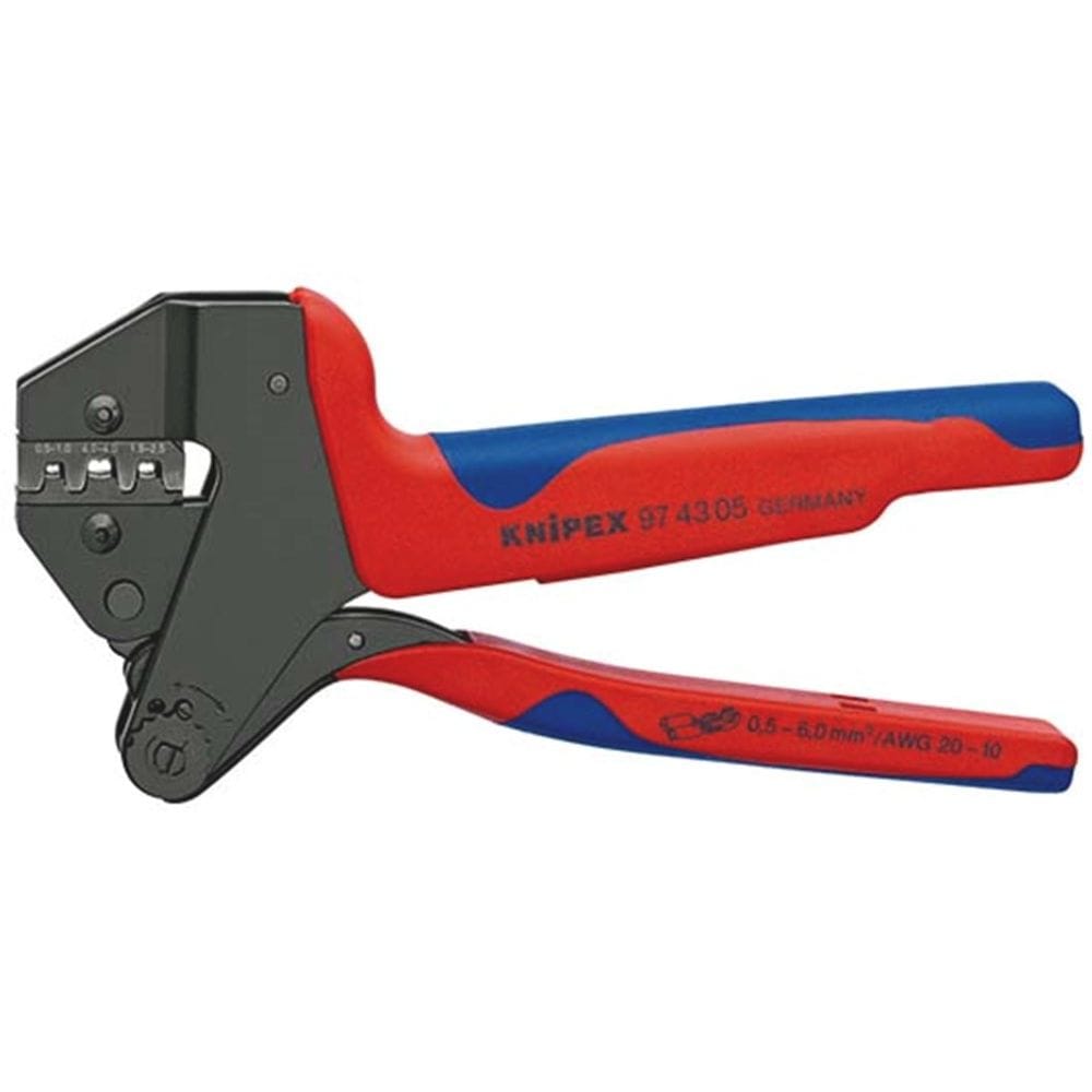KNIPEX 97 43 05 Krimp-systeemtang voor verwisselbare krimpprofielen met meer-componentengrepen gebru-0