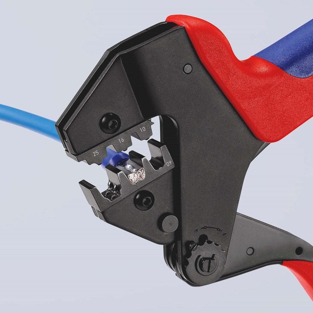 KNIPEX 97 43 200 Krimp-systeemtang voor verwisselbare krimpprofielen met meer-componentengrepen gebr-2