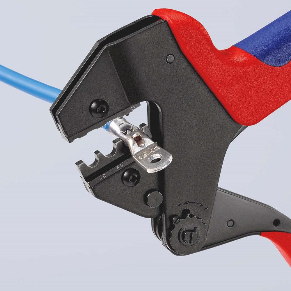 KNIPEX 97 43 200 Krimp-systeemtang voor verwisselbare krimpprofielen met meer-componentengrepen gebr-4