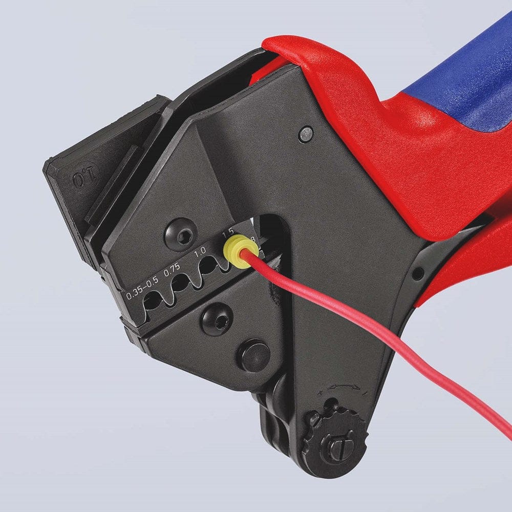 KNIPEX 97 43 200 Krimp-systeemtang voor verwisselbare krimpprofielen met meer-componentengrepen gebr-8