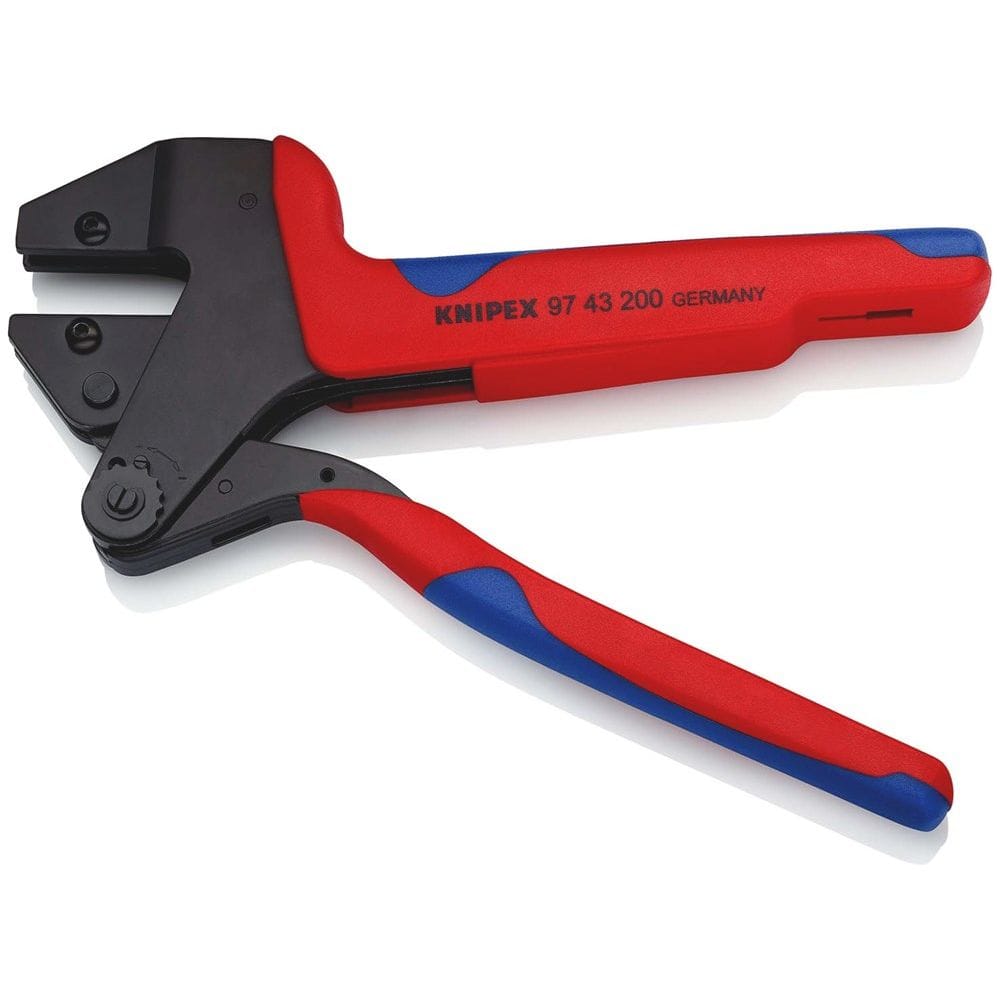 KNIPEX 97 43 200 A Krimp-systeemtang voor verwisselbare krimpprofielen met meer-componentengrepen ge-1