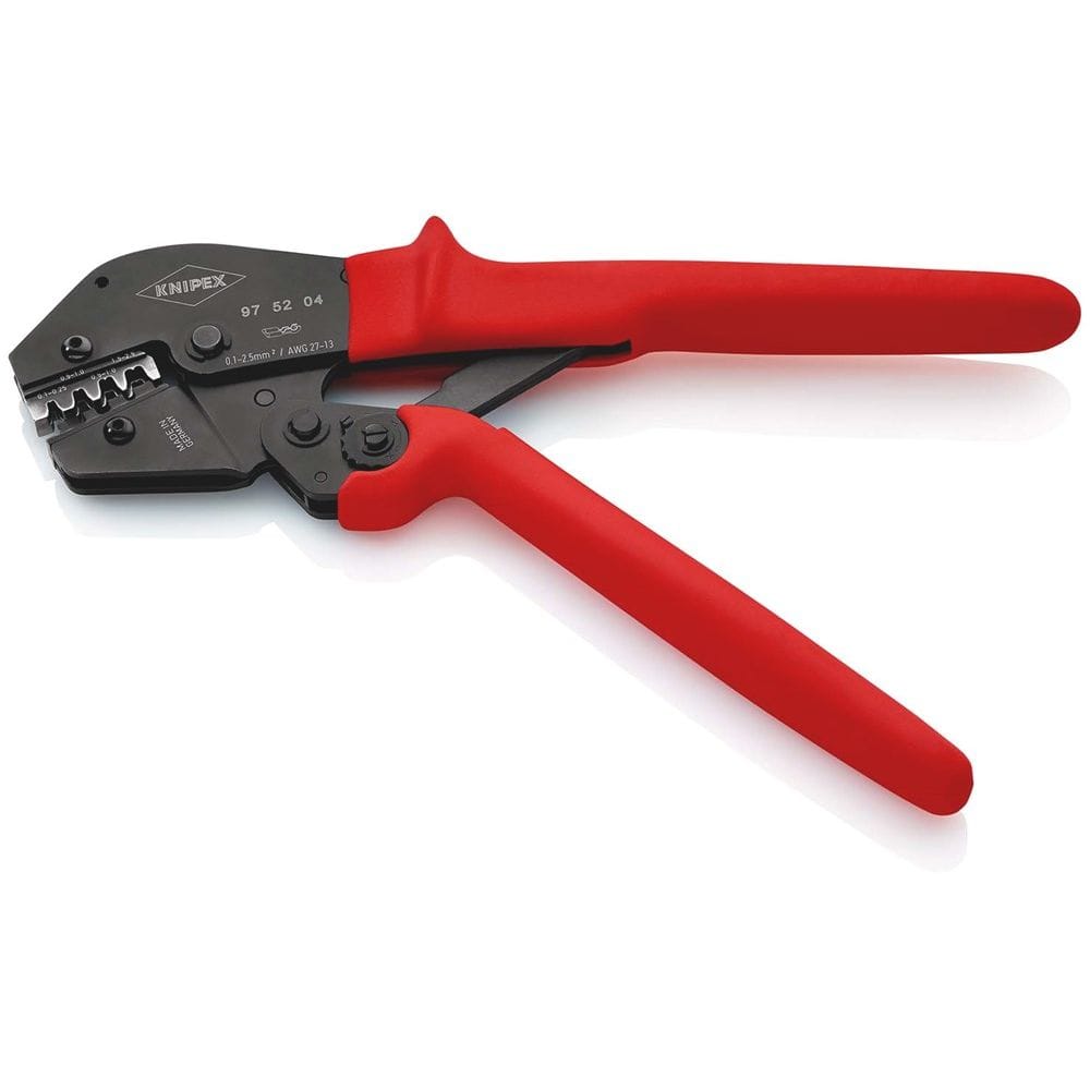 KNIPEX 97 52 04 Krimptang ook te bedienen met twee handen met antislip kunststof bekleding gebruinee-2