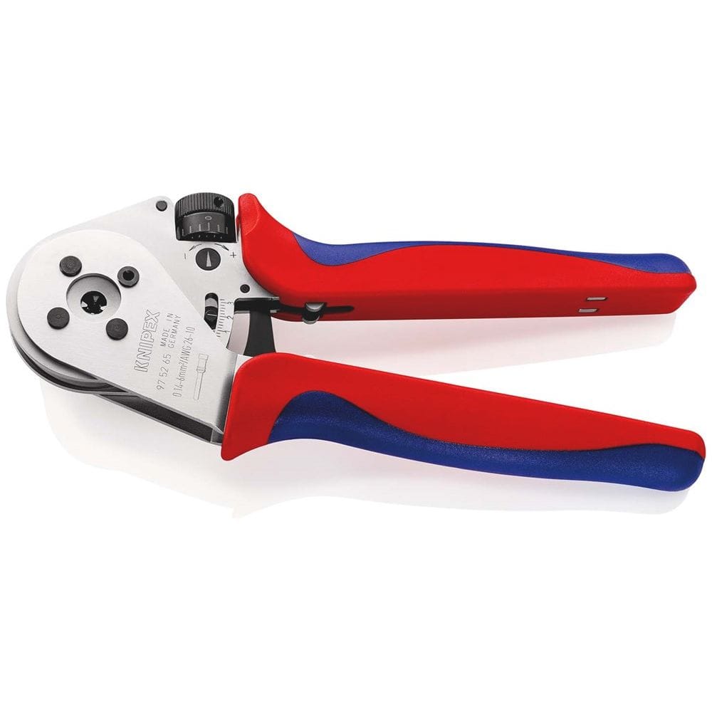 KNIPEX 97 52 65 Vierdoornkrimptang voor gedraaide contacten met meer-componentengrepen verchroomd 23-1