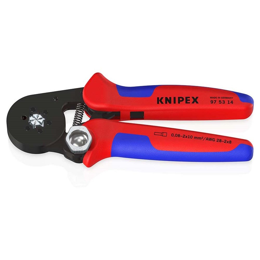 KNIPEX 97 53 14 SB Zelfinstellende krimptang voor adereindhulzen met zij-invoering met meer-componen-0
