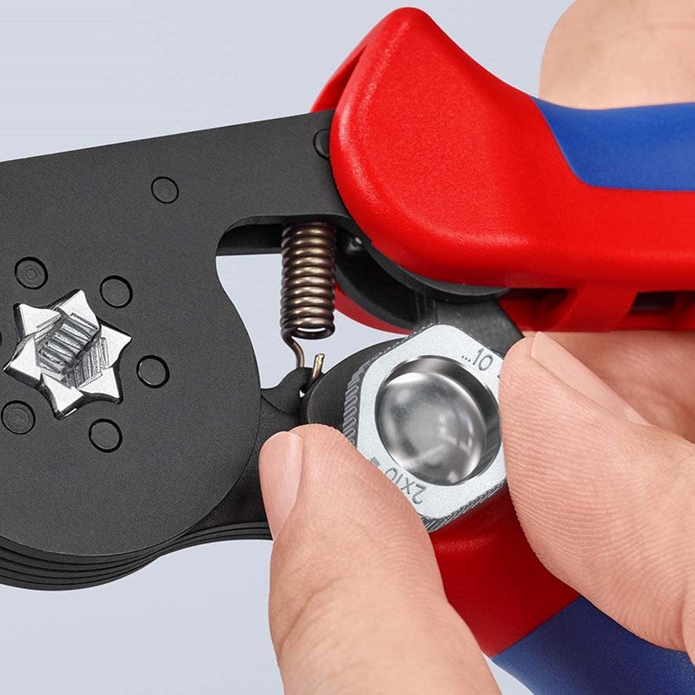 KNIPEX 97 53 14 SB Zelfinstellende krimptang voor adereindhulzen met zij-invoering met meer-componen-14