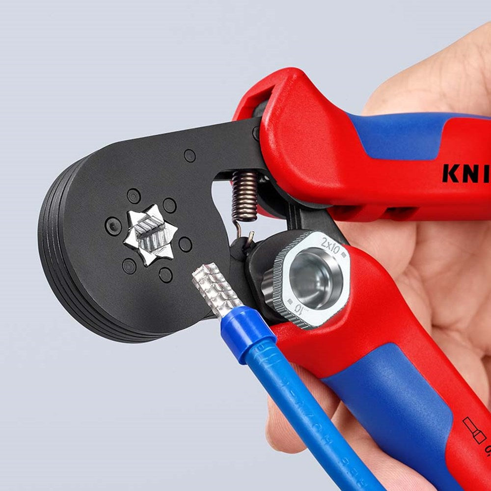 KNIPEX 97 53 14 SB Zelfinstellende krimptang voor adereindhulzen met zij-invoering met meer-componen-16