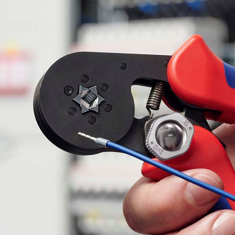 KNIPEX 97 53 14 SB Zelfinstellende krimptang voor adereindhulzen met zij-invoering met meer-componen-8