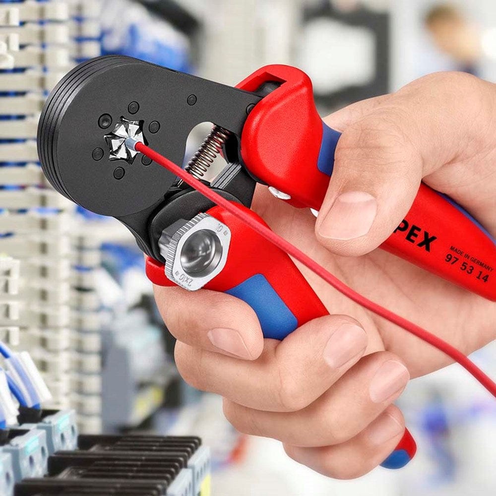 KNIPEX 97 53 14 SB Zelfinstellende krimptang voor adereindhulzen met zij-invoering met meer-componen-10